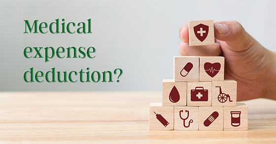 A medical expense tax deduction