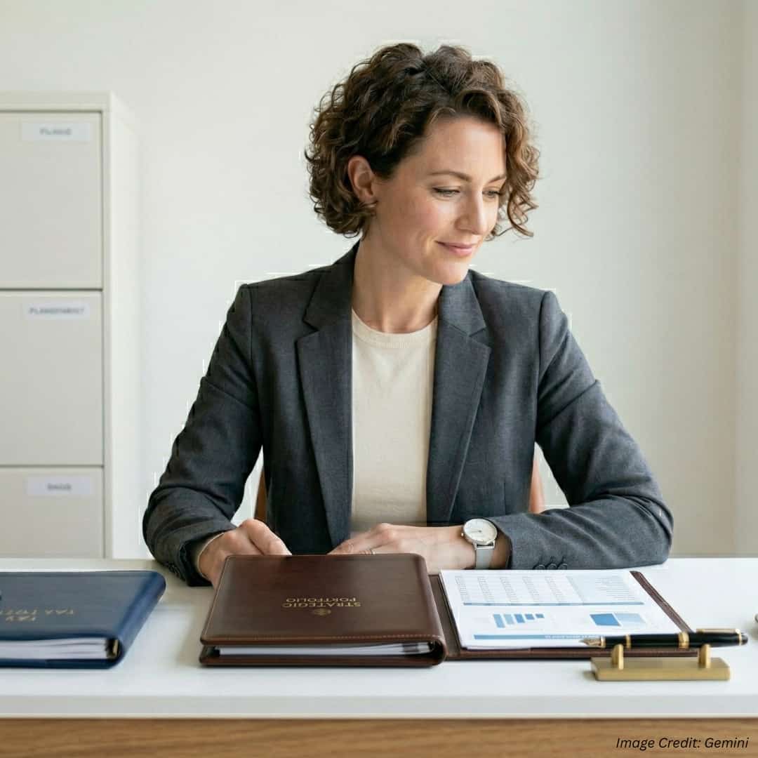 woman organizing tax records and building a system